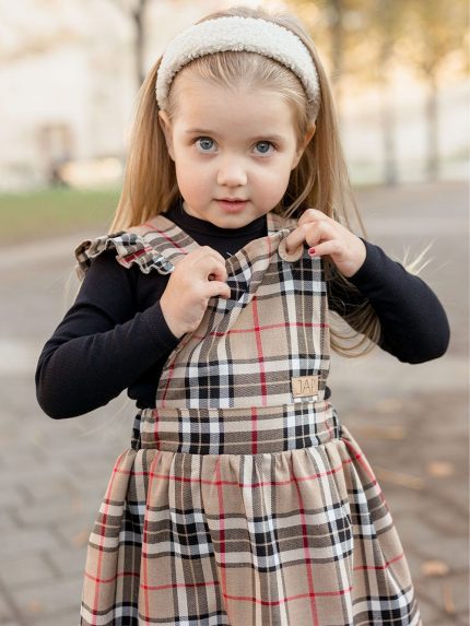 Šatová sukňa hnedá/červená JOY